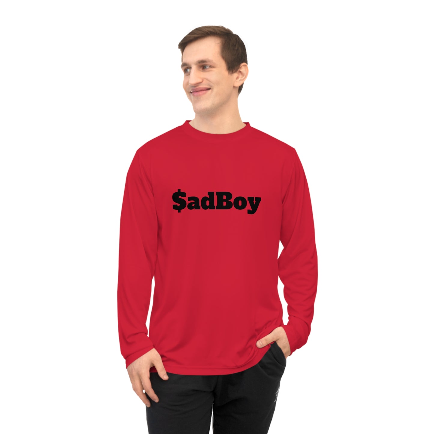 $adBoy Unisex Performance Long Sleeve Shirt, Athletic Shirt, Casual Wear, Gift for Fitness Enthusiasts, Sporty Style, adBoy Shirt