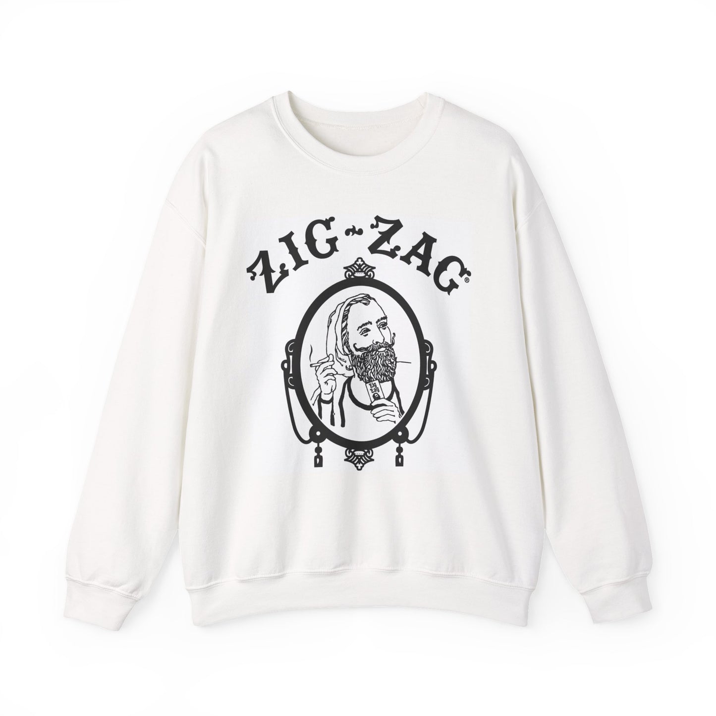 Retro Zig-Zag Graphic Sweatshirt | Cozy Unisex Crewneck | Casual Gift for Friends, Streetwear Style, Everyday Wear