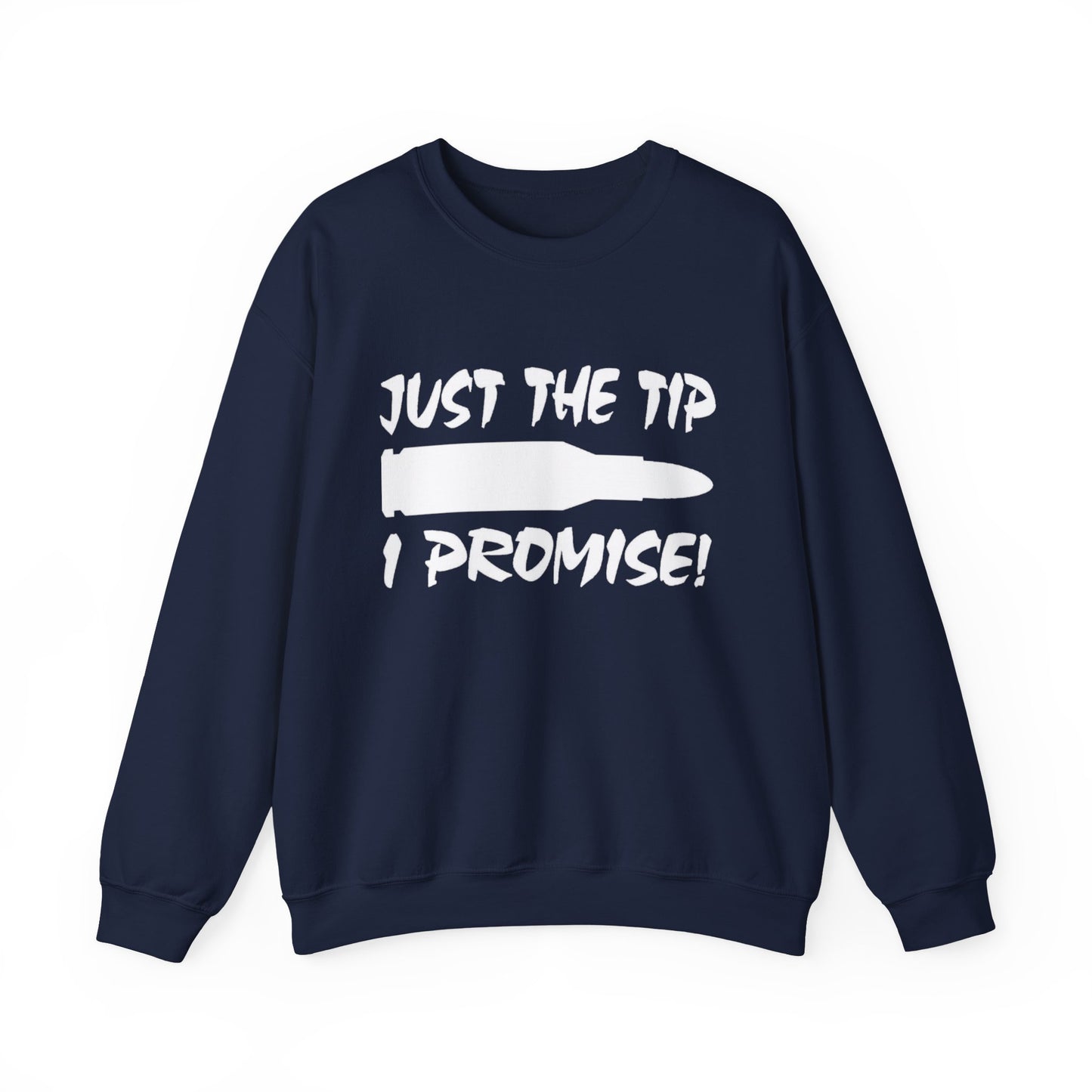 Just The Tip I Promise Cozy Unisex Crewneck Sweatshirt, Casual Wear, Personalized Gift, Fall Fashion, Comfortable Layering