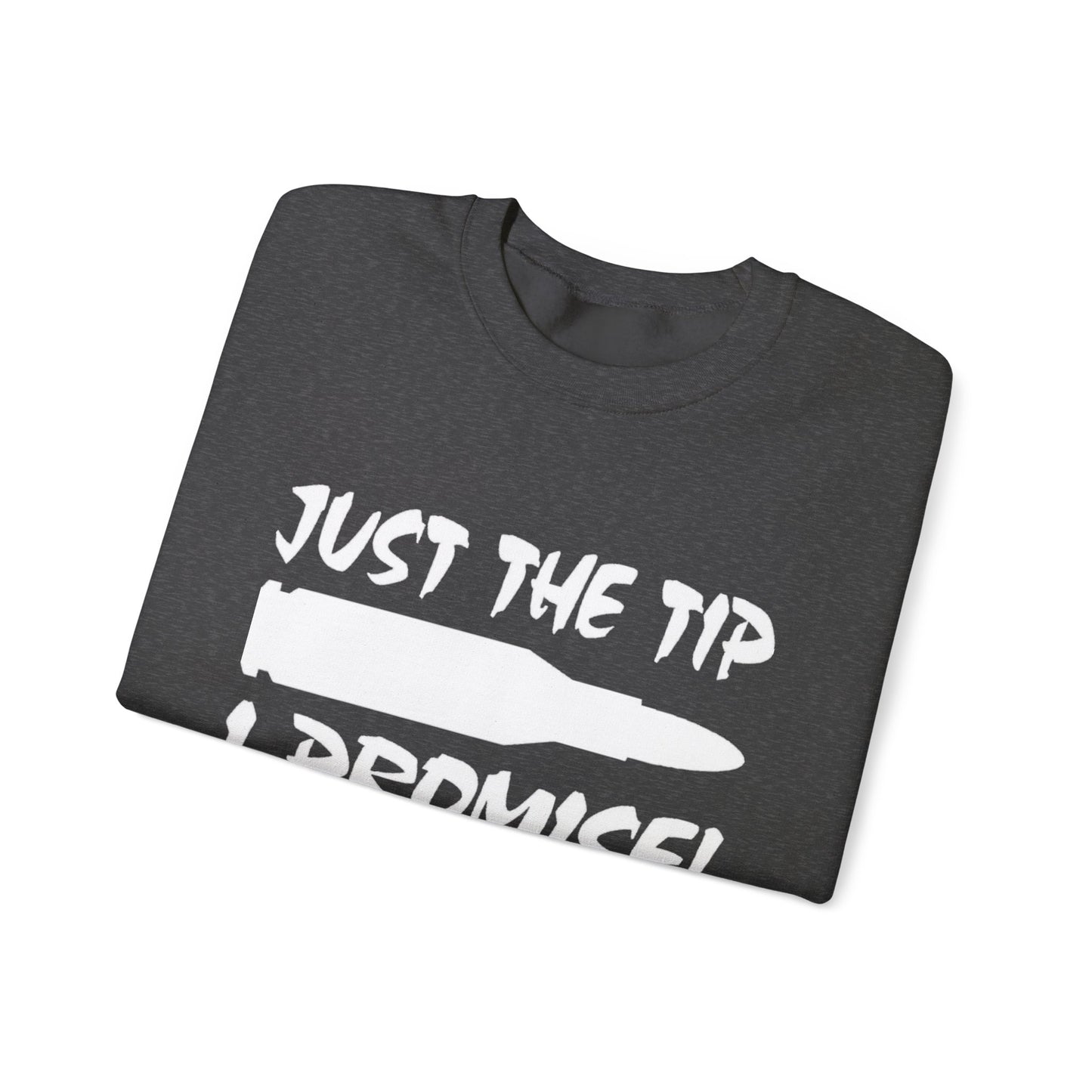Just The Tip I Promise Cozy Unisex Crewneck Sweatshirt, Casual Wear, Personalized Gift, Fall Fashion, Comfortable Layering