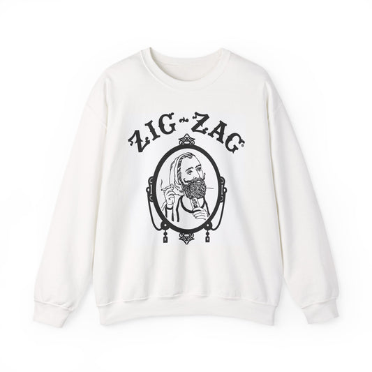 Retro Zig-Zag Graphic Sweatshirt | Cozy Unisex Crewneck | Casual Gift for Friends, Streetwear Style, Everyday Wear