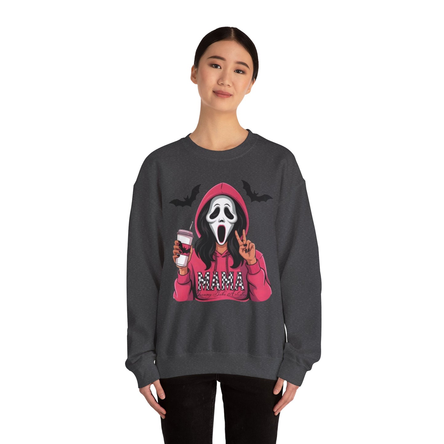 Scream Mama Sweatshirt, Cozy Halloween Top, Gift for Moms, Spooky Season Apparel, Horror Fan Clothing, Cute & Comfy Crewneck