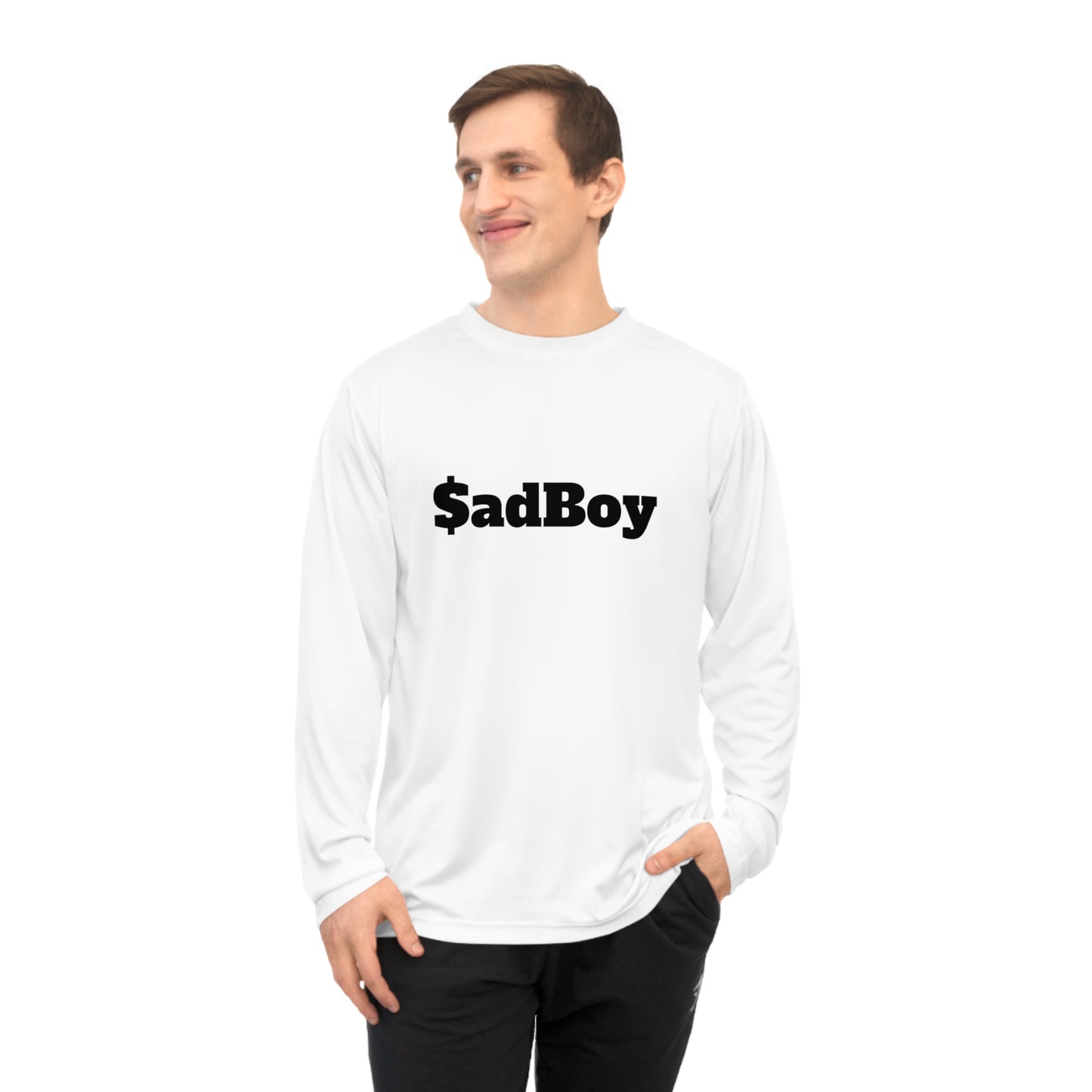 $adBoy Unisex Performance Long Sleeve Shirt, Athletic Shirt, Casual Wear, Gift for Fitness Enthusiasts, Sporty Style, adBoy Shirt