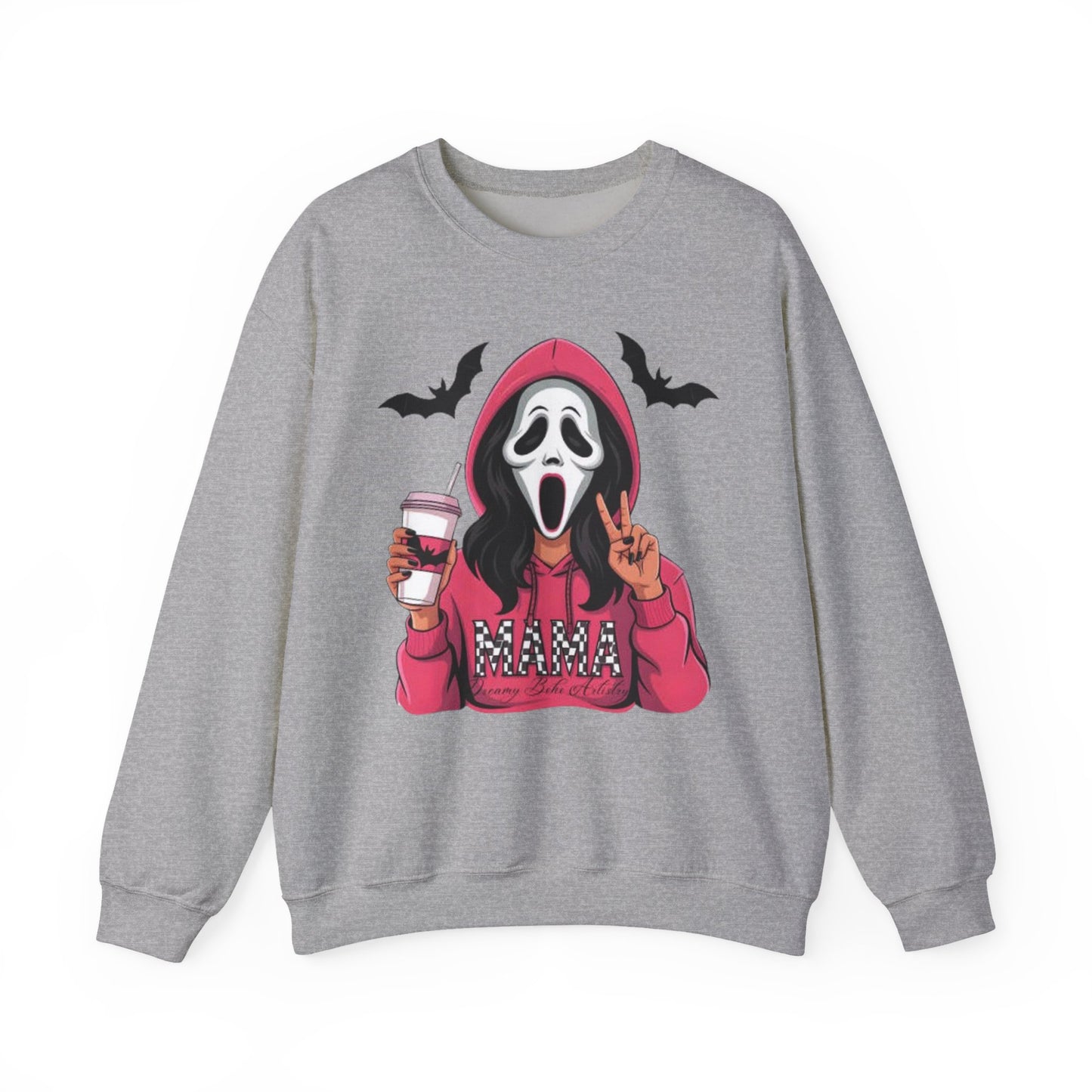 Scream Mama Sweatshirt, Cozy Halloween Top, Gift for Moms, Spooky Season Apparel, Horror Fan Clothing, Cute & Comfy Crewneck