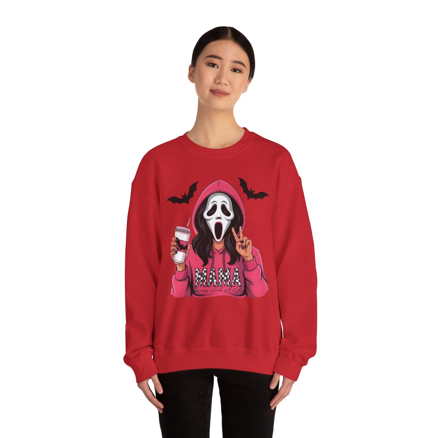 Scream Mama Sweatshirt, Cozy Halloween Top, Gift for Moms, Spooky Season Apparel, Horror Fan Clothing, Cute & Comfy Crewneck