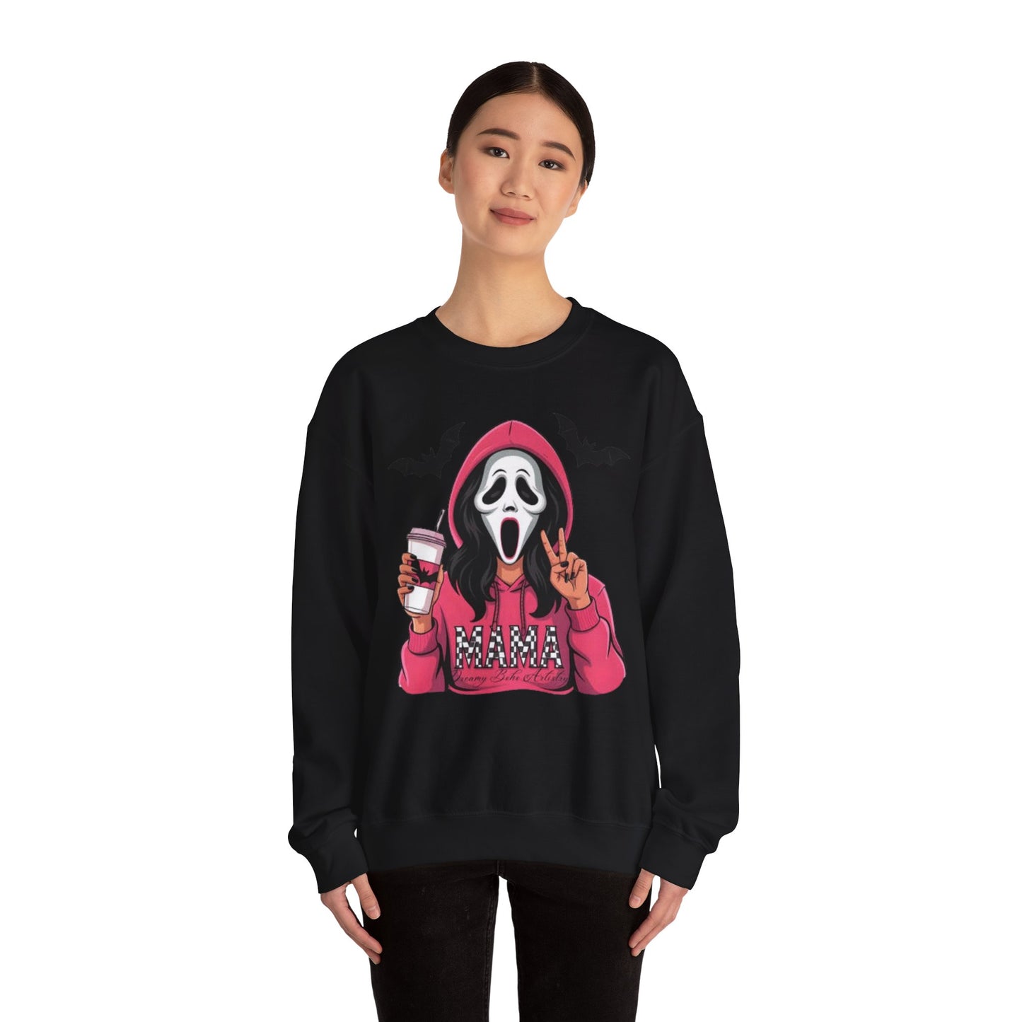 Scream Mama Sweatshirt, Cozy Halloween Top, Gift for Moms, Spooky Season Apparel, Horror Fan Clothing, Cute & Comfy Crewneck