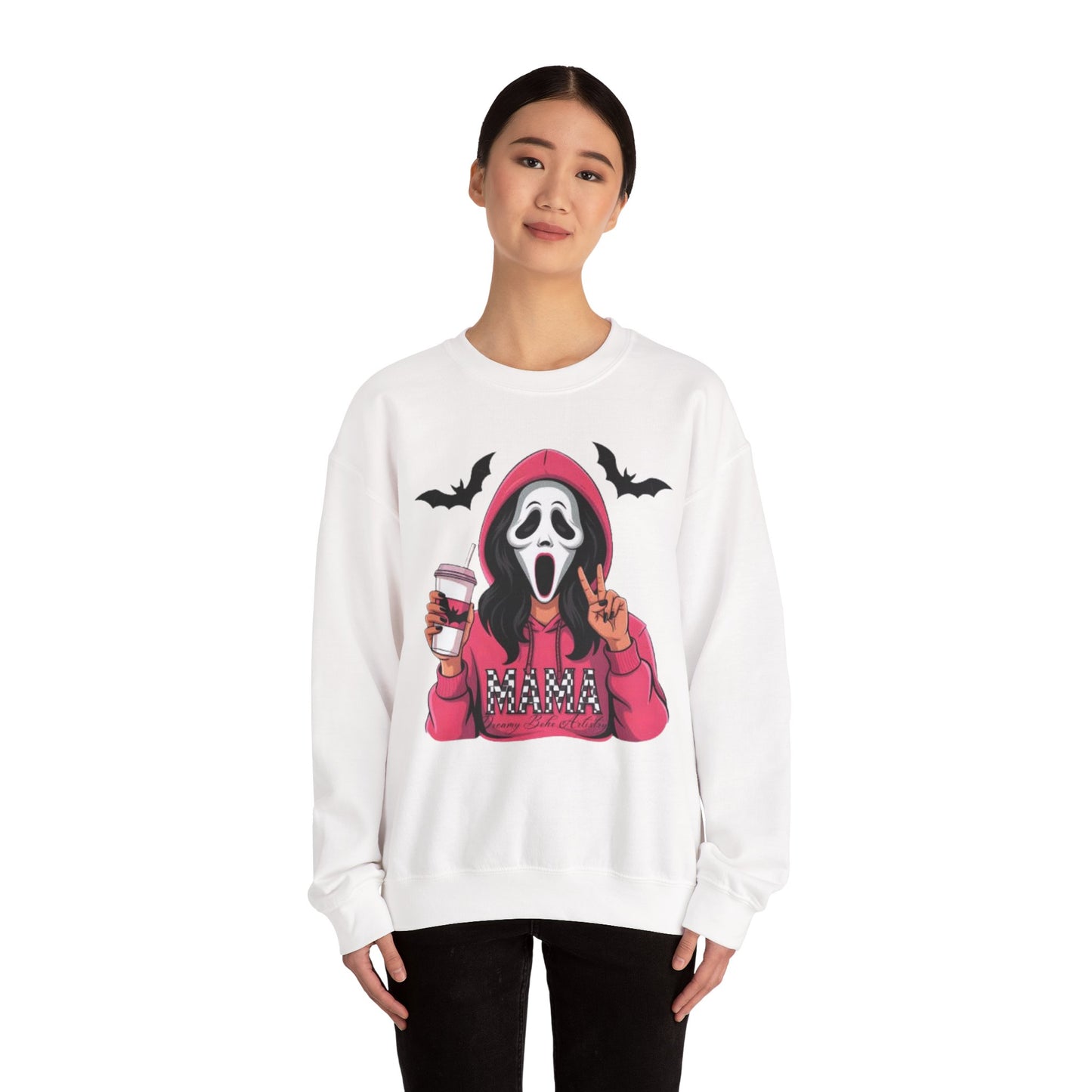 Scream Mama Sweatshirt, Cozy Halloween Top, Gift for Moms, Spooky Season Apparel, Horror Fan Clothing, Cute & Comfy Crewneck