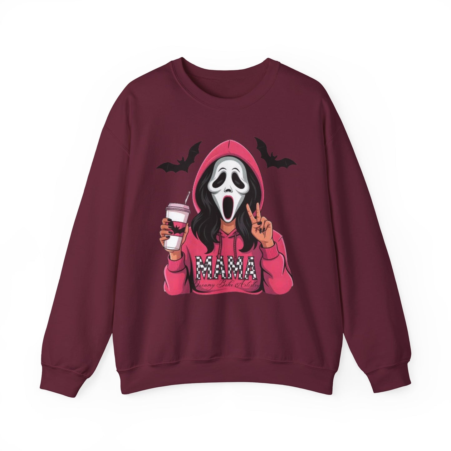 Scream Mama Sweatshirt, Cozy Halloween Top, Gift for Moms, Spooky Season Apparel, Horror Fan Clothing, Cute & Comfy Crewneck